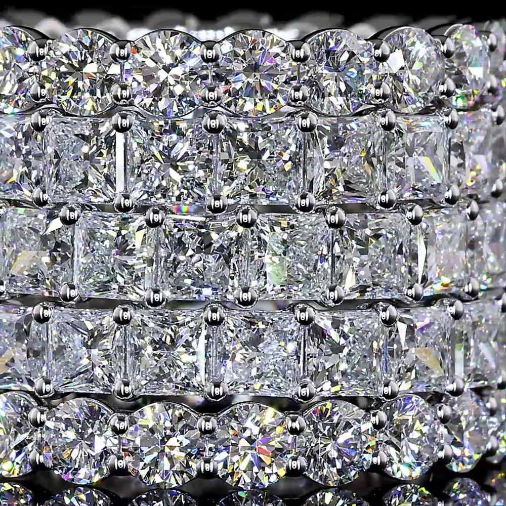 14K White Gold Eternity Band with Prong Set Round Lab Diamonds - 1.84 Total Carat Weight - Covaloro Fine Jewelry - Image 2