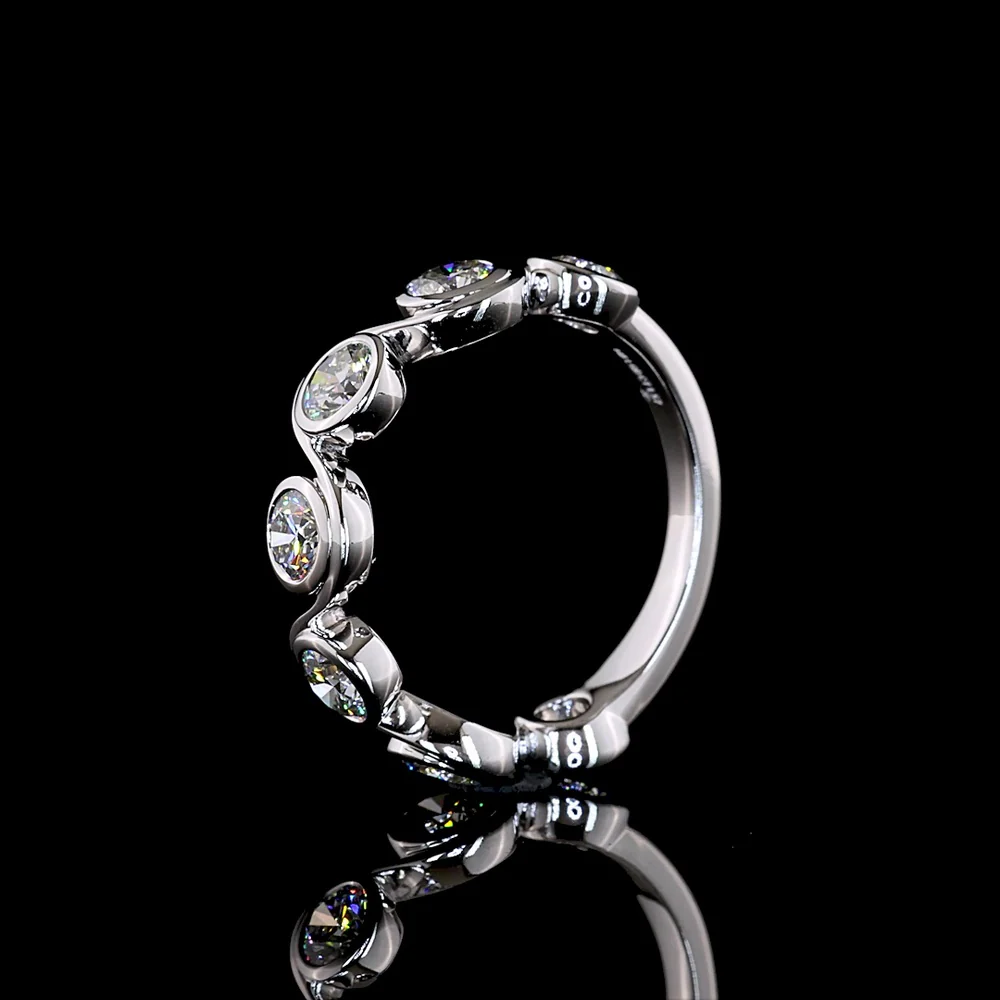 14K White Gold Eternity Band with Seven Bezel-Set Round Lab Diamonds - 1.57 Carat Total Weight - Covaloro Fine Jewelry - Image 4