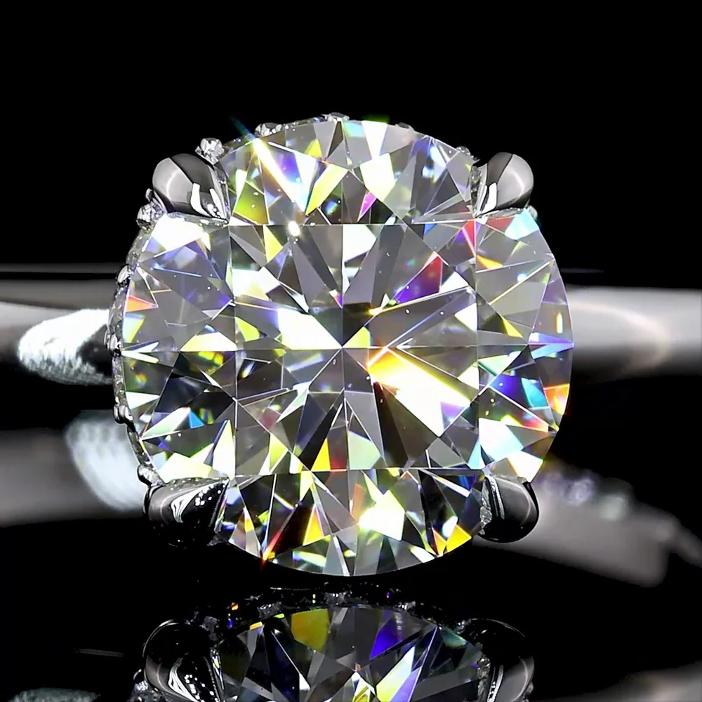 14K White Gold Hidden Halo Ring with 1.53 Carat Round Brilliant Lab Diamond (D VS1) and 0.08 Carat Diamond Accents - Total 1.61 Carats - Covaloro Fine Jewelry - Image 2