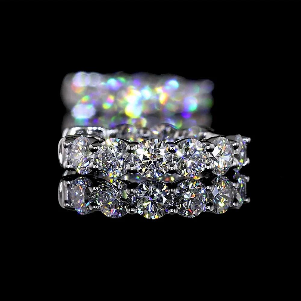 14K White Gold Huggie Earrings with 18 Prong-Set Round Lab Diamonds - 1.47 Carats Total Diamond Weight - Covaloro Fine Jewelry - Image 4