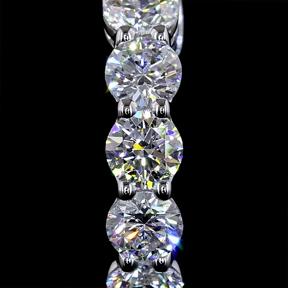 14K White Gold Huggie Earrings with Prong-Set Round Lab Diamonds - 1.00 Carat Total Weight (0.50 Carats Each) - Covaloro Fine Jewelry - Image 3