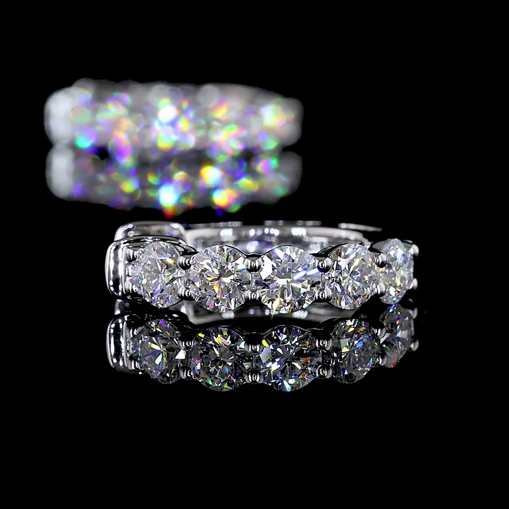 14K White Gold Huggie Earrings with Prong-Set Round Lab Diamonds - 1.00 Carat Total Weight (0.50 Carats Each) - Covaloro Fine Jewelry - Image 4