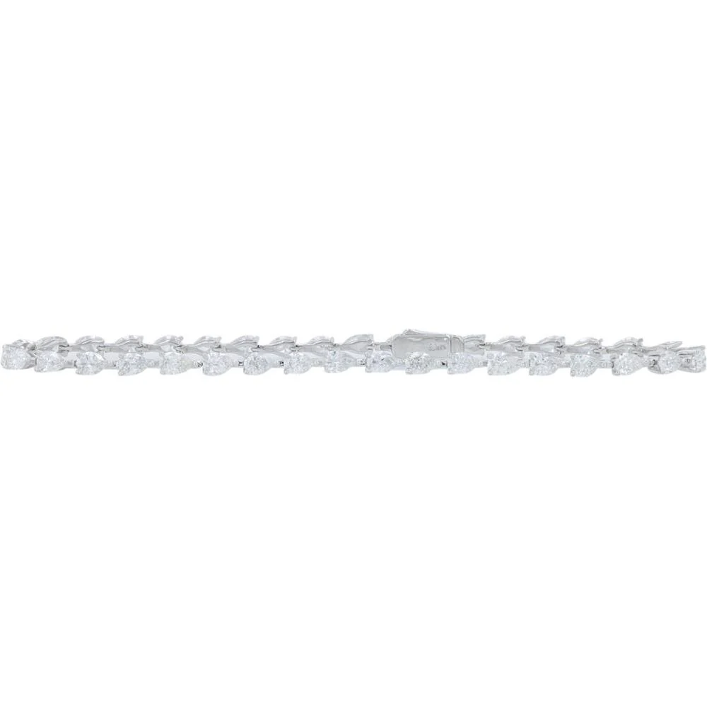 14K White Gold Lab Grown Diamond Tennis Bracelet - 5.00 Carat Total Diamond Weight
