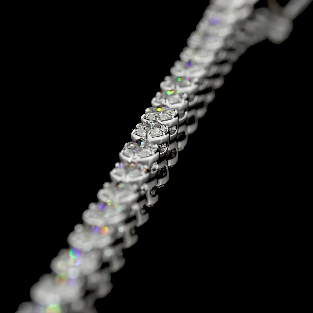 14K White Gold Lariat Necklace with Pear and Marquise Cut Lab Diamonds - 13.78 Carat Total Diamond Weight - Covaloro Fine Jewelry - Image 4