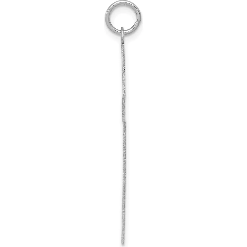 14K White Gold Laser Designed Cross Pendant with Rhodium Plating - 40mm Length by Oro Pregiato - Image 2