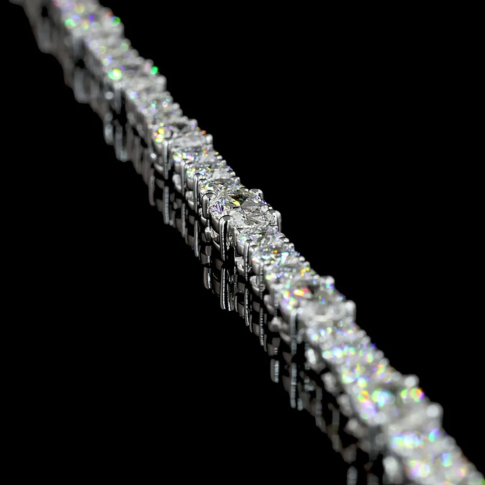 14K White Gold Mixed Shape Lariat Necklace with Marquise and Brilliant Cut Lab Diamonds - 13.91 Carat Total Diamond Weight - Covaloro Fine Jewelry - Image 3