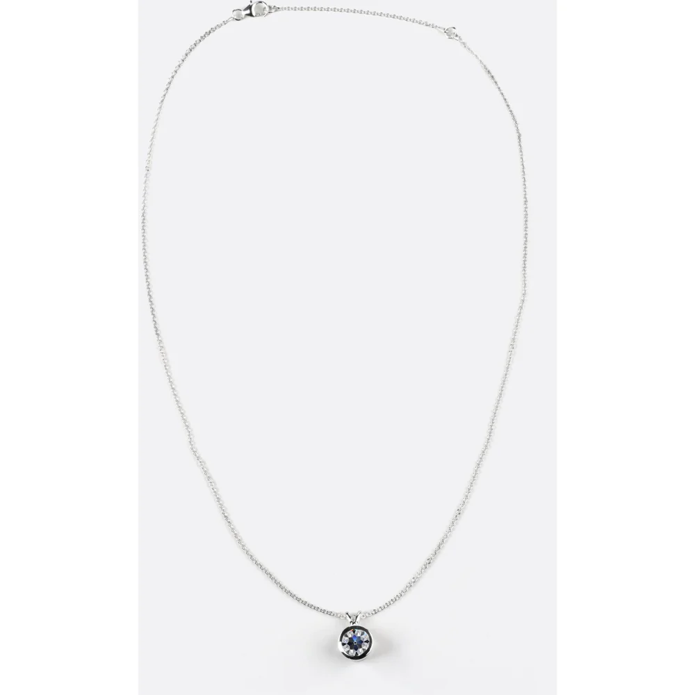 14K White Gold Old European Cut Lab Diamond Solitaire Pendant - 1.02 Carat E VS2 Bezel Set - Covaloro Fine Jewelry