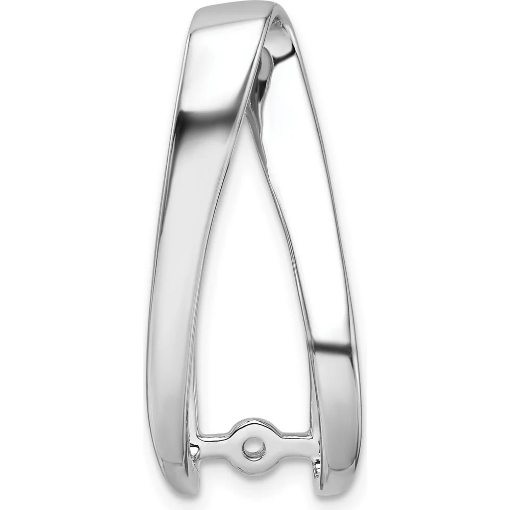 14K White Gold Peg-Set Slide Mounting for 6mm Regular or 8mm Fancy Stones by Oro Pregiato