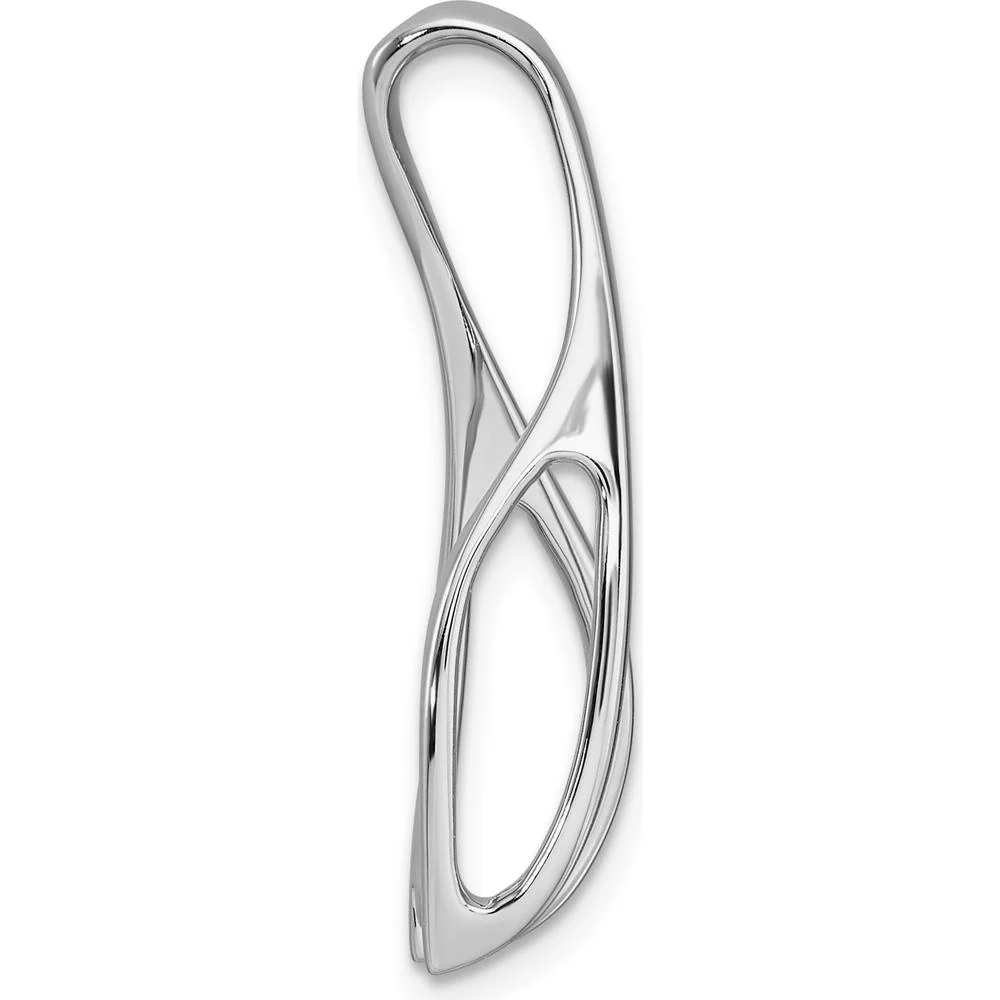14K White Gold Peg-Set Slide Mounting for 6mm Regular or 8mm Fancy Stones by Oro Pregiato - Image 2