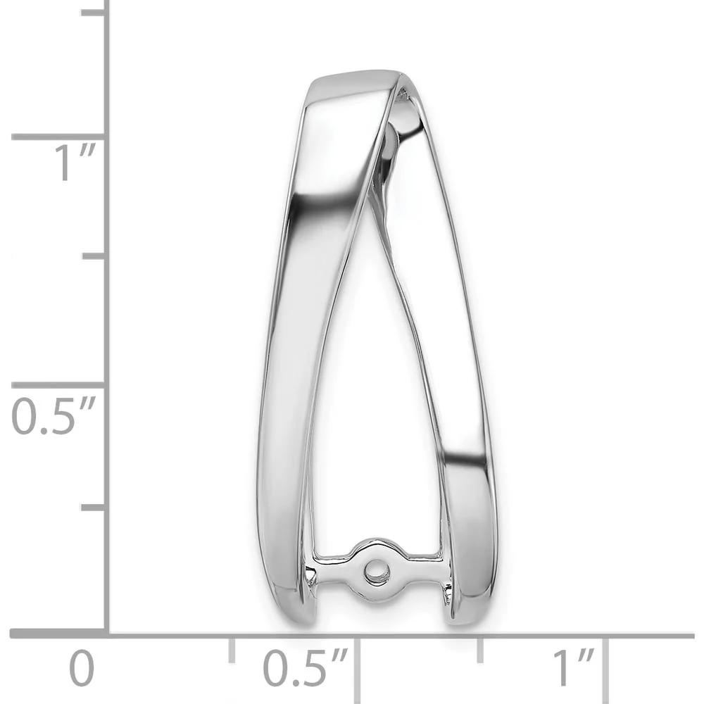 14K White Gold Peg-Set Slide Mounting for 6mm Regular or 8mm Fancy Stones by Oro Pregiato - Image 4