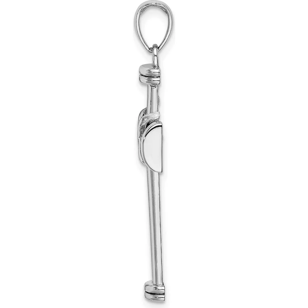 14K White Gold Polished X Center Cross Pendant - Modern Faith Design by Oro Pregiato - Image 2