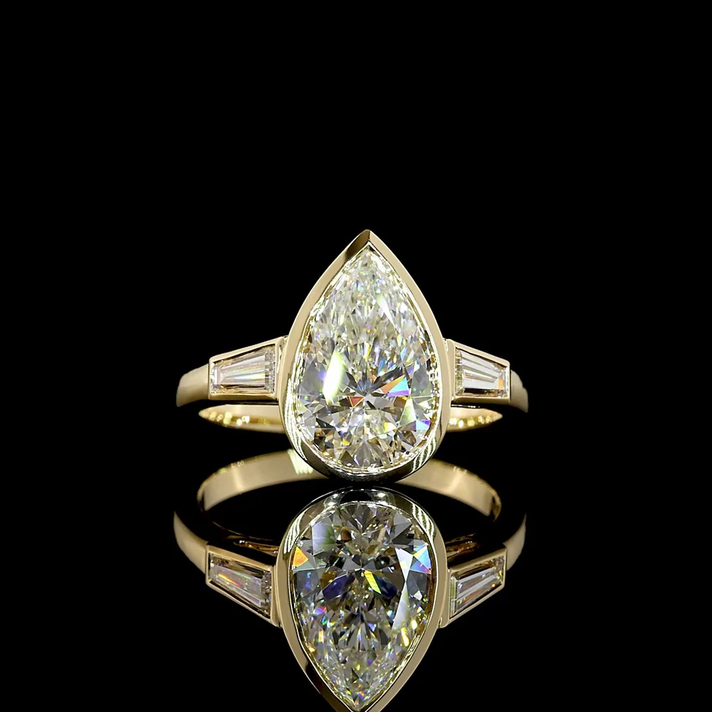 14K White Gold Radiant Cut Solitaire Ring with IGI Certified Lab-Grown Diamond - 2.51 Carat Total Weight, E-F Color, VVS2 Clarity - Covaloro Fine Jewelry