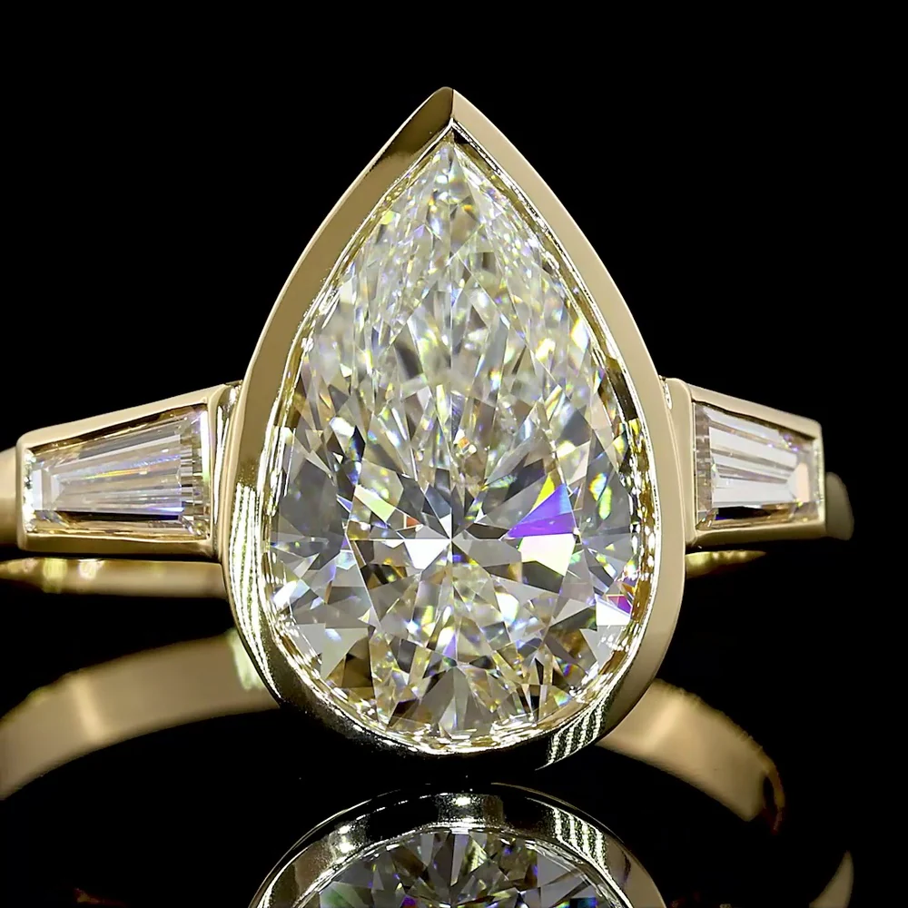 14K White Gold Radiant Cut Solitaire Ring with IGI Certified Lab-Grown Diamond - 2.51 Carat Total Weight, E-F Color, VVS2 Clarity - Covaloro Fine Jewelry - Image 2