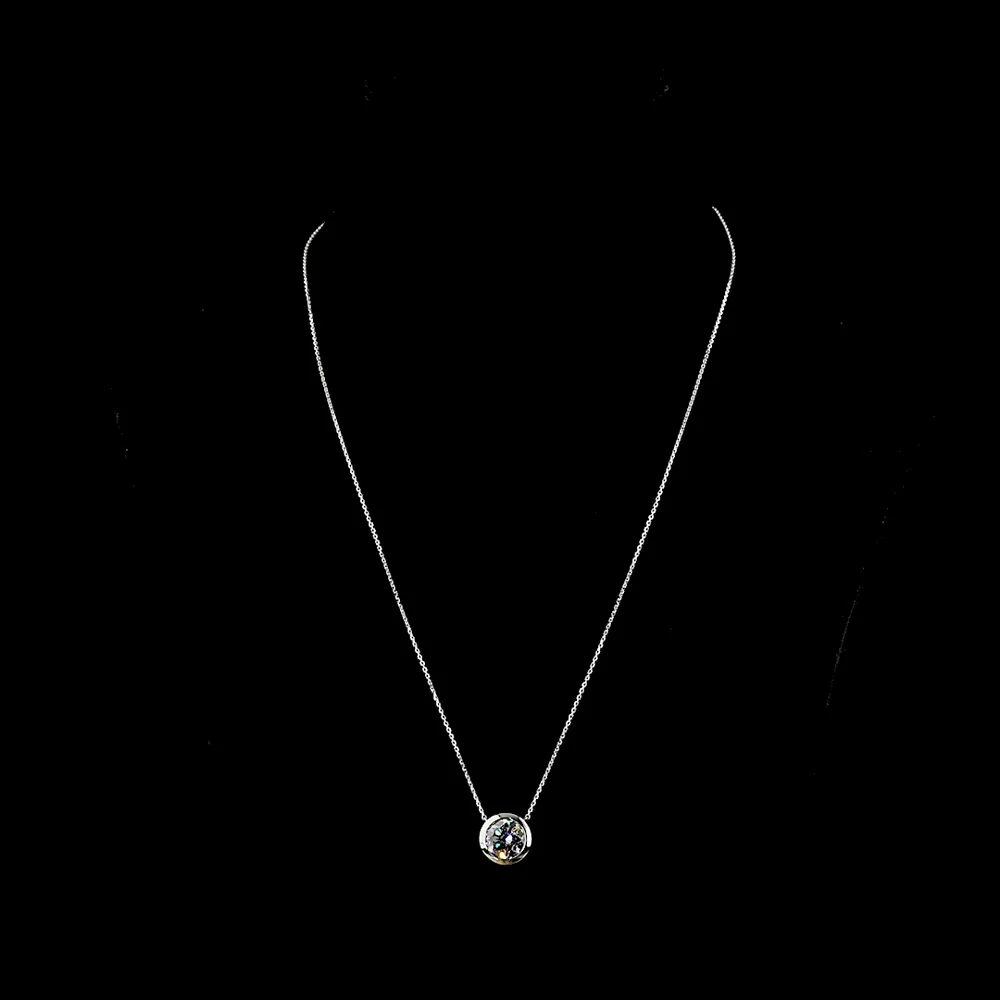 14K White Gold Round Brilliant Cut Lab-Grown Diamond Solitaire Pendant with Bezel Setting - 4.08 Carat Total Weight, E-F Color, VVS2 Clarity, IGI Certified - Covaloro Fine Jewelry