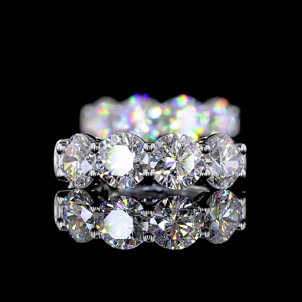 14K White Gold Round Huggie Earrings with 8 Prong Set Lab Diamonds - 2.01 Carats Total Diamond Weight - Covaloro Fine Jewelry - Image 2
