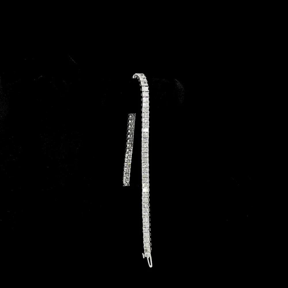 14K White Gold Tennis Bracelet with 65 Radiant Cut Lab Diamonds - 7.79 Carat Total Weight, E-F Color VS2 Clarity - Covaloro Fine Jewelry - Image 3
