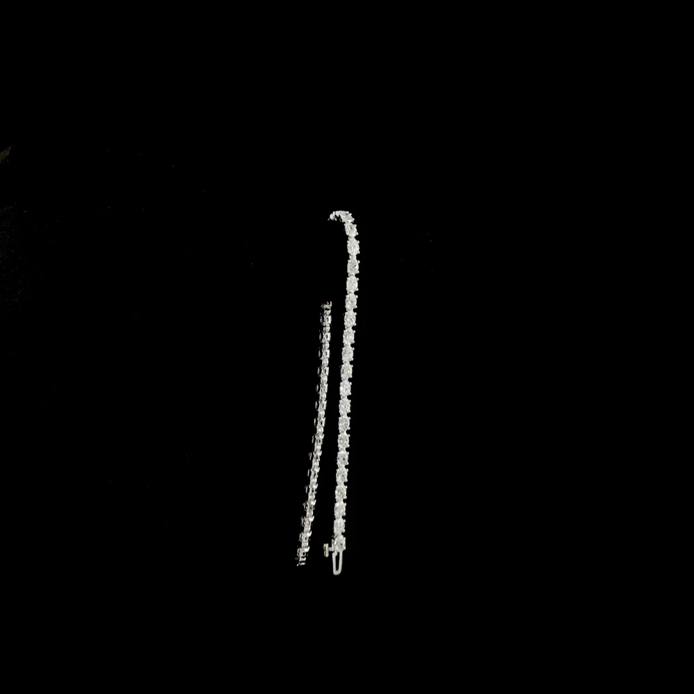 14K White Gold Tennis Bracelet with East-West Set Oval Cut Lab Diamonds - 4.92 Carat Total Weight, E-F Color, VS Clarity - Covaloro Fine Jewelry - Image 3