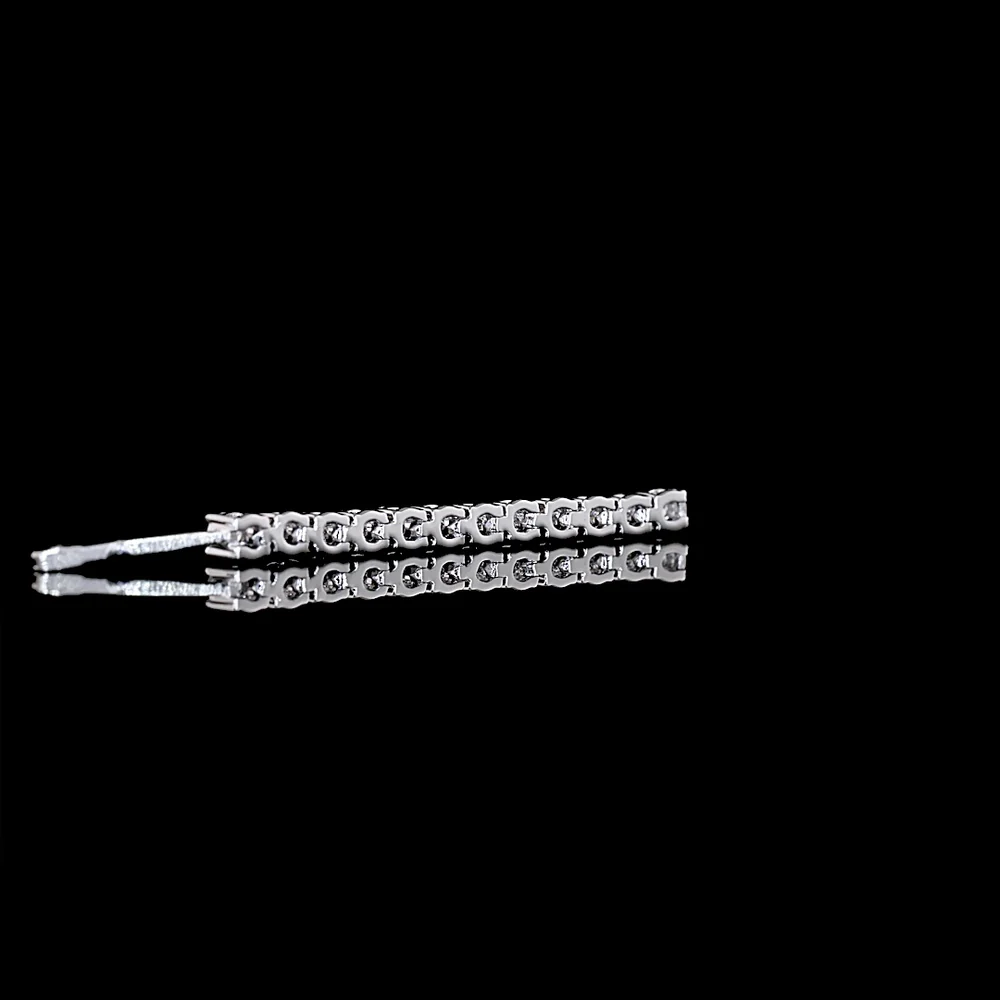 14K White Gold Tennis Necklace with 12 Prong-Set Round Lab Diamonds - 0.26 Carat Total Weight - Covaloro Fine Jewelry - Image 2
