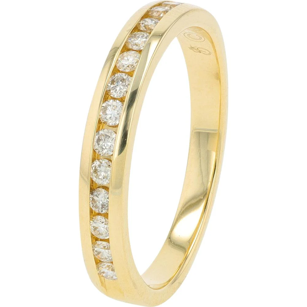 14K Yellow Gold 0.25 Carat Channel Set Diamond Band