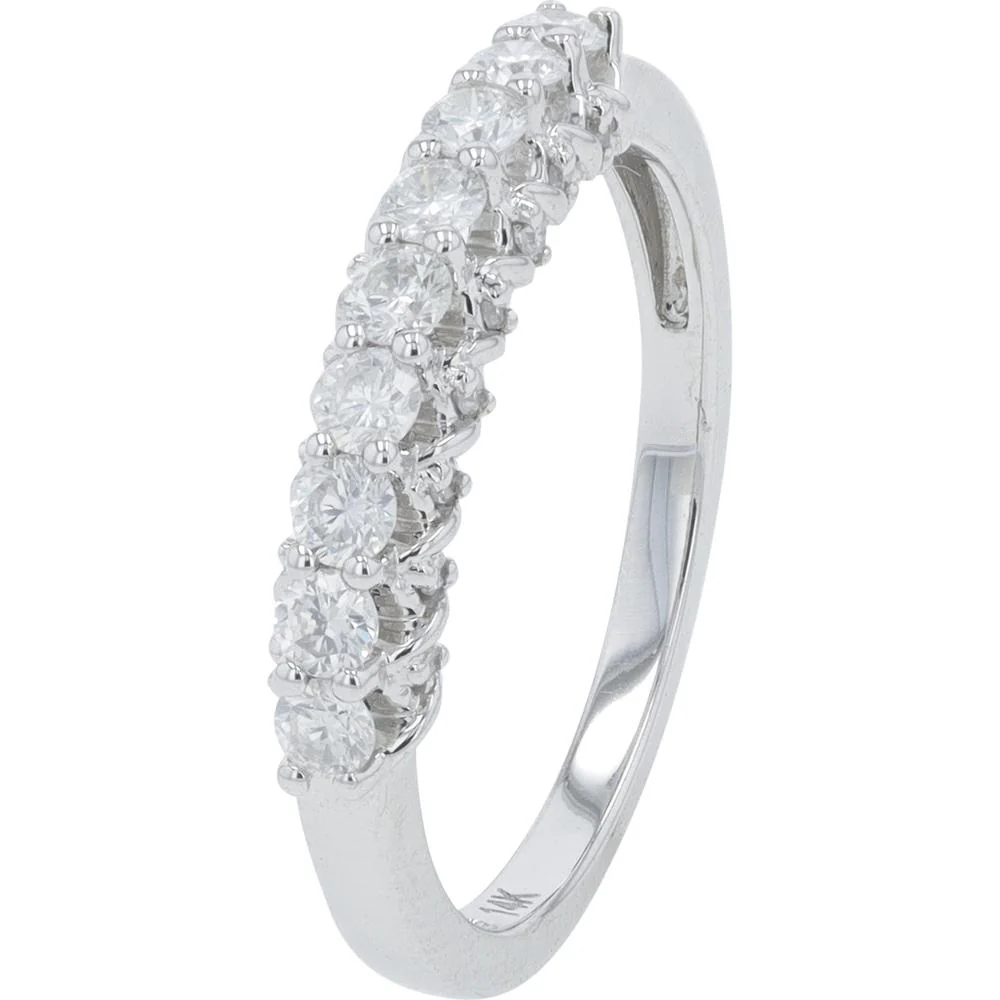 14K Yellow Gold 0.50 Carat Round Diamond Stackable Band
