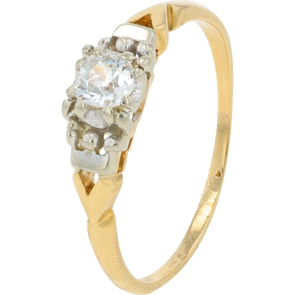14K Yellow Gold 1/3 Carat Diamond Engagement Ring - Timeless Beauty and Elegance