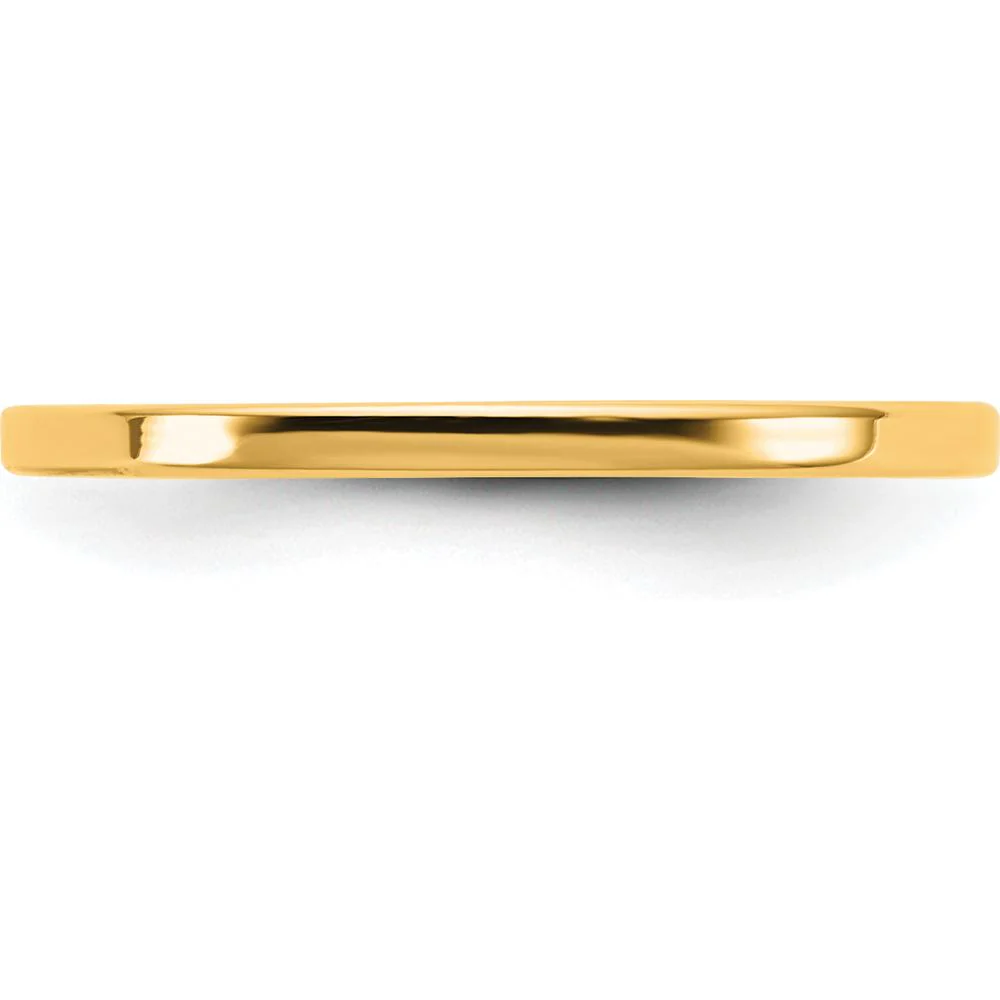 14K Yellow Gold 1.5mm Flat Polished Band Ring for Men and Women by Luciano & Cie - Image 3