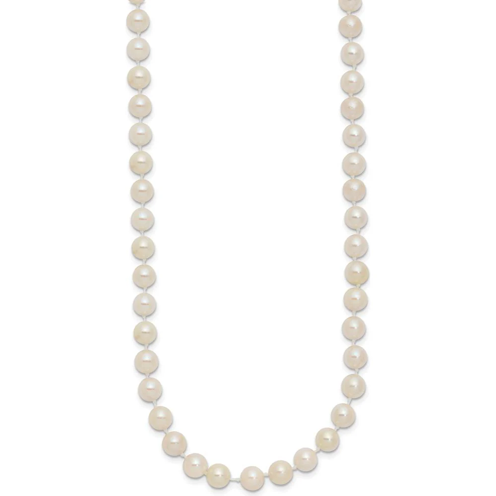 14K Yellow Gold 16" Necklace with 5-6mm Round Akoya Cultured Pearls by Monteluci Fine Jewelry - Image 2
