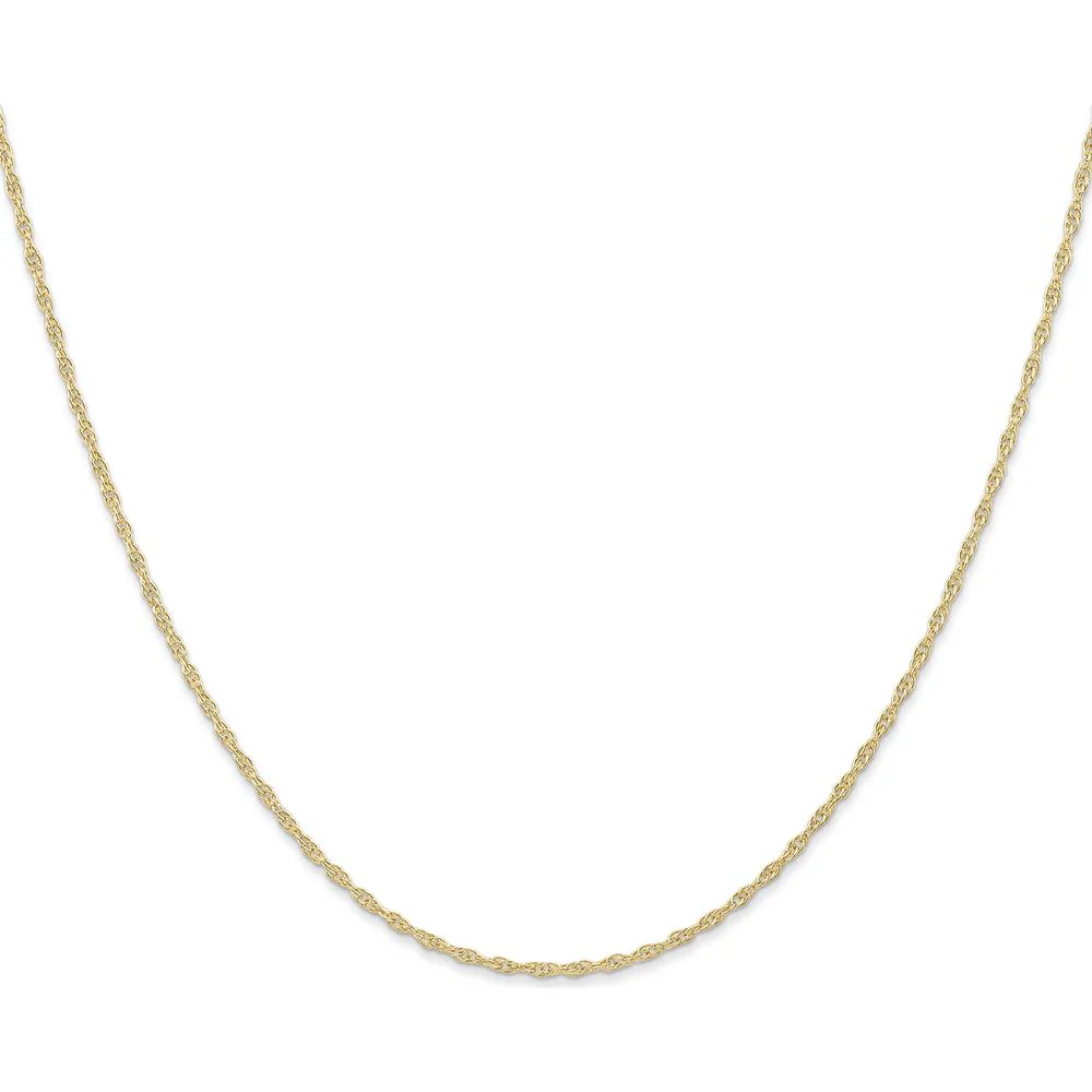 14K Yellow Gold 16" Polished Cable Rope Chain Necklace with Spring Ring Clasp by Oro Pregiato - Image 2