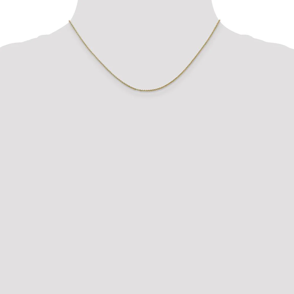 14K Yellow Gold 16" Rolo Pendant Chain with Lobster Clasp by Oro Pregiato - Image 4