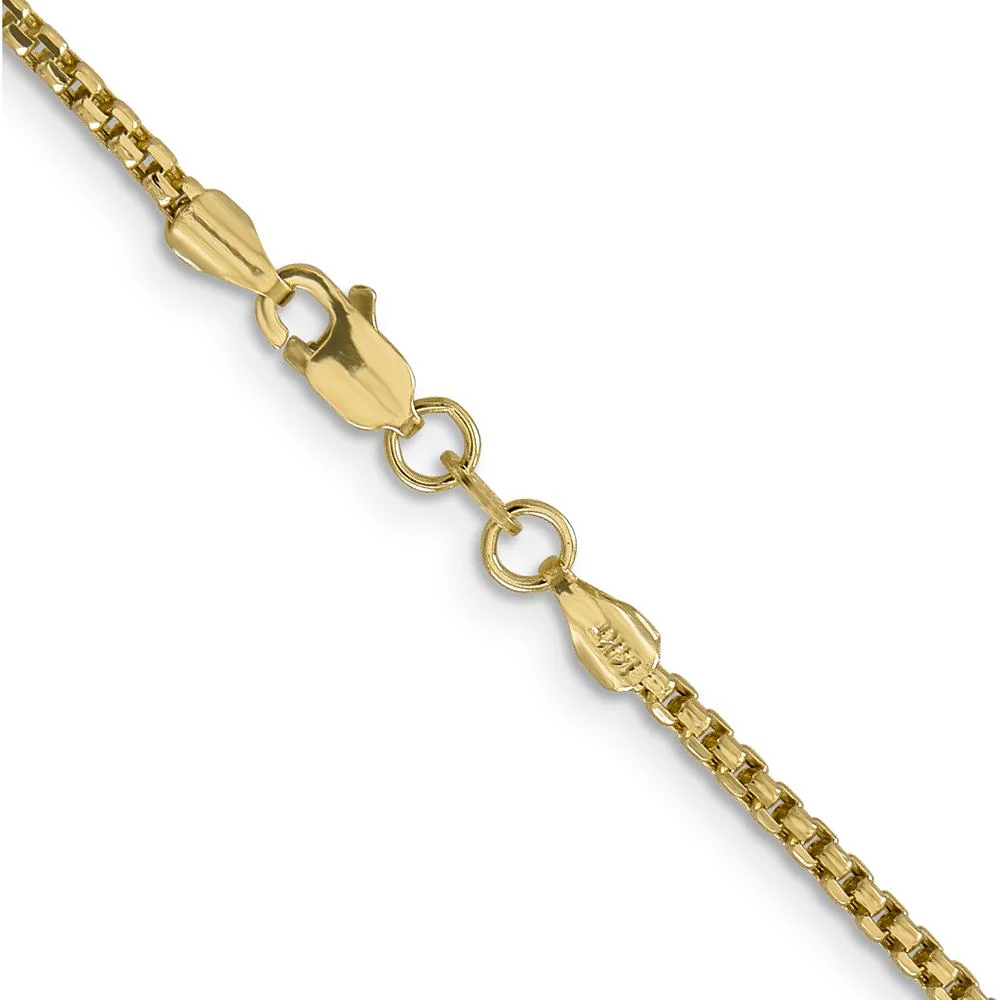 14K Yellow Gold 18" Box Chain Necklace - 1.75mm Width by Oro Pregiato - Image 3