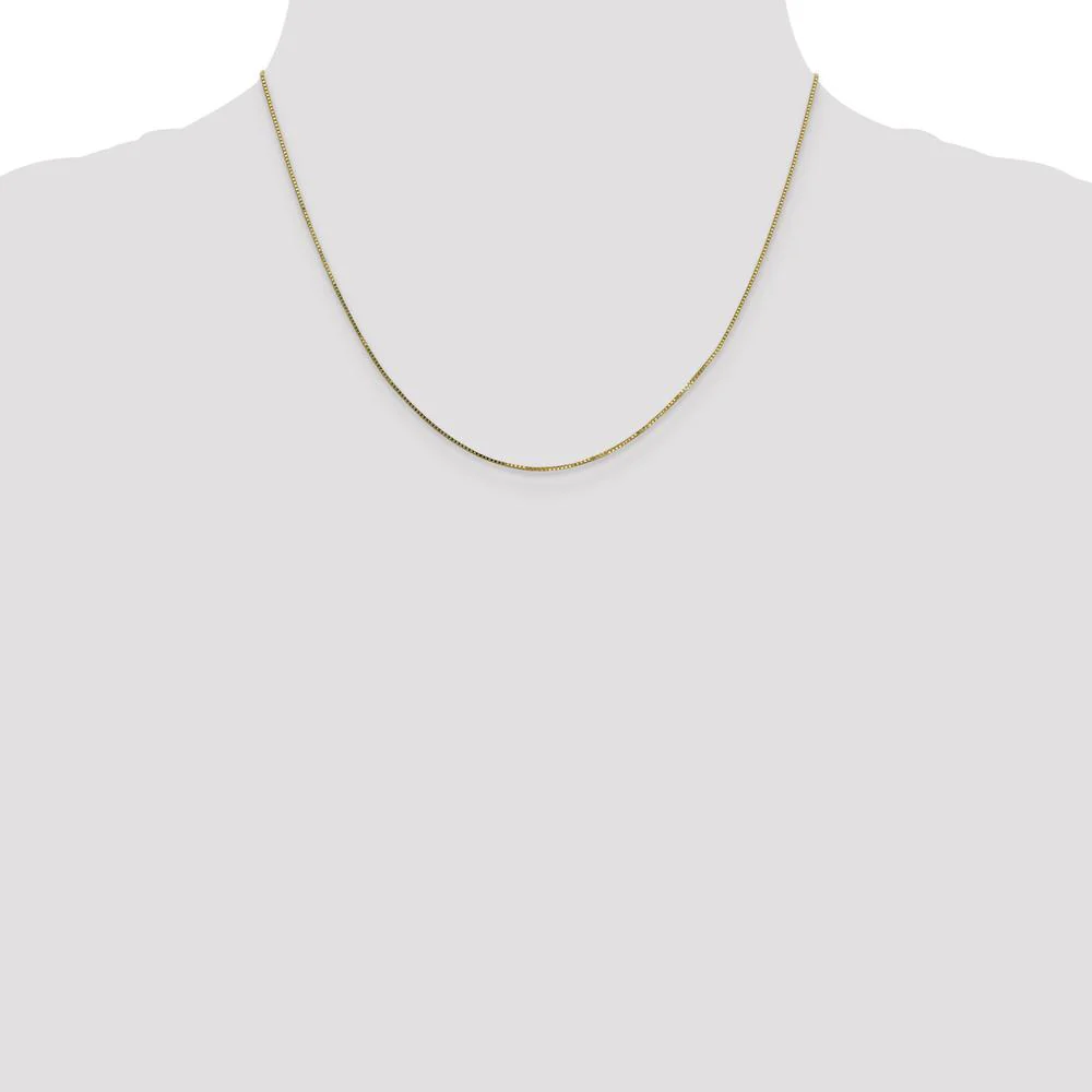 14K Yellow Gold 18" Box Chain Necklace with Spring Ring Clasp - 0.7mm Width by Oro Pregiato - Image 4