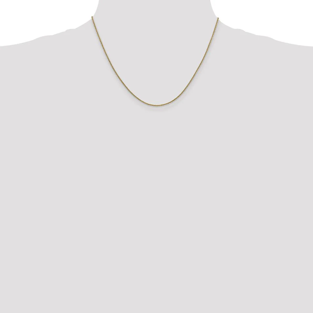 14K Yellow Gold 18" Cable Link Necklace with Lobster Clasp - 1.4mm by Oro Pregiato - Image 4