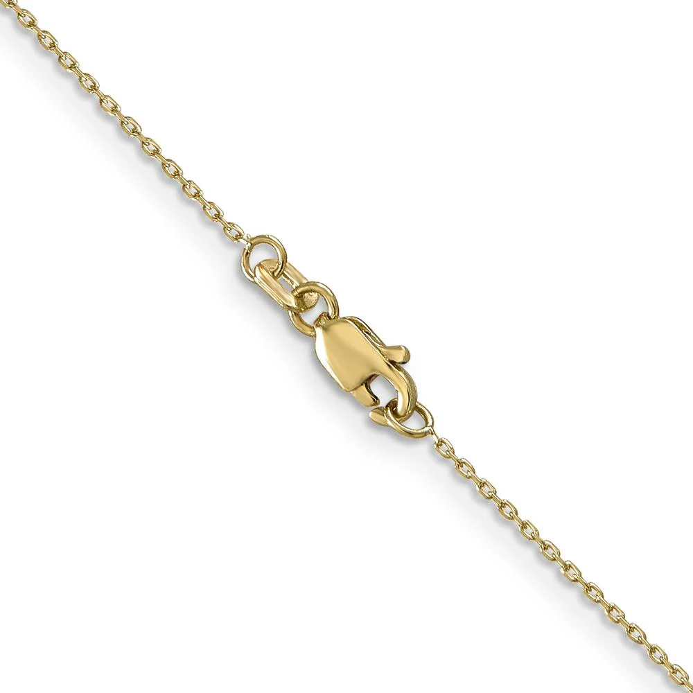 14K Yellow Gold 18" Diamond-Cut Cable Chain Necklace with Lobster Clasp by Oro Pregiato - Image 3