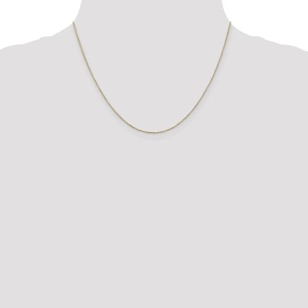 14K Yellow Gold 18" Diamond-Cut Cable Chain Necklace with Lobster Clasp by Oro Pregiato - Image 4