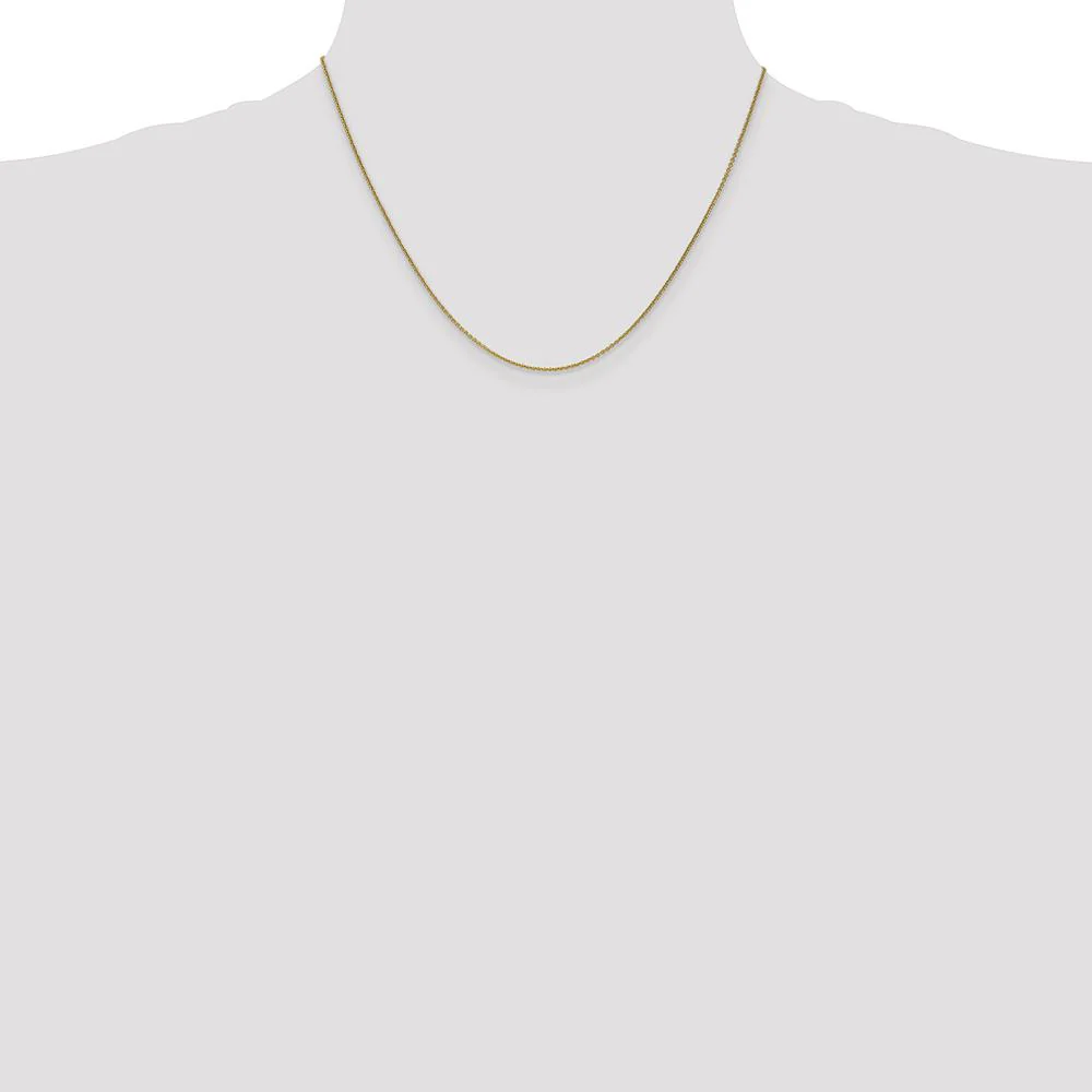14K Yellow Gold 18" Open Link Cable Chain Necklace - Polished Finish with Lobster Clasp by Official Gold Marks - Image 4