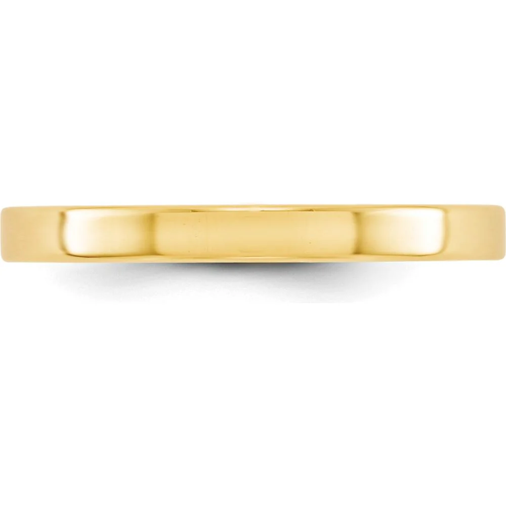 14K Yellow Gold 2.5mm Flat Wedding Band - Lightweight, Size 9 by Luciano & Cie - Image 2