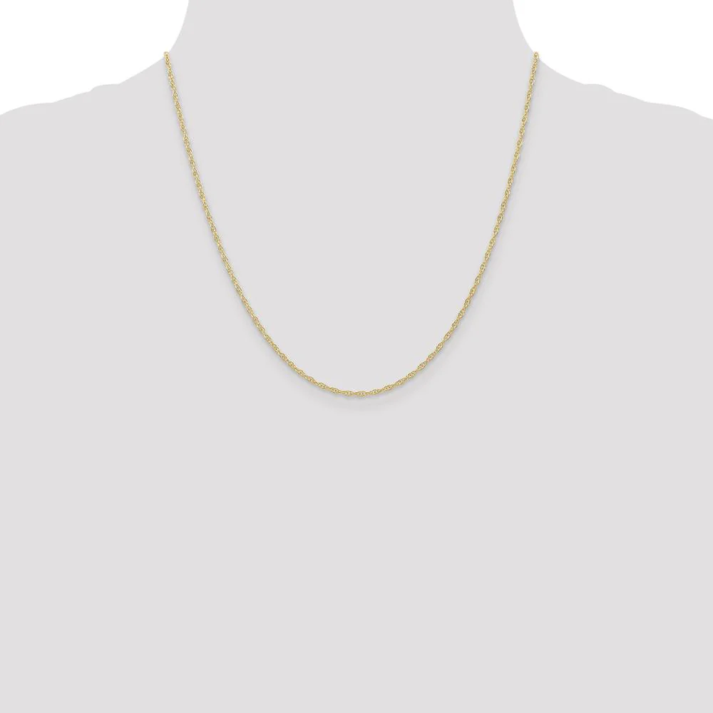 14K Yellow Gold 20" Cable Rope Chain with Spring Ring Clasp - 1.35mm Width by Oro Pregiato - Image 4