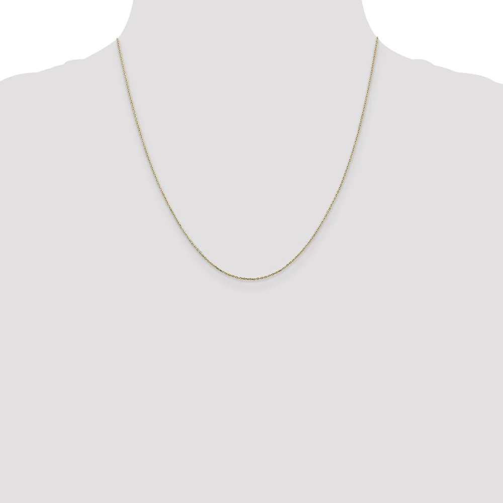 14K Yellow Gold 20" Diamond-Cut Cable Chain with Lobster Clasp - 0.8mm Width by Oro Pregiato - Image 4