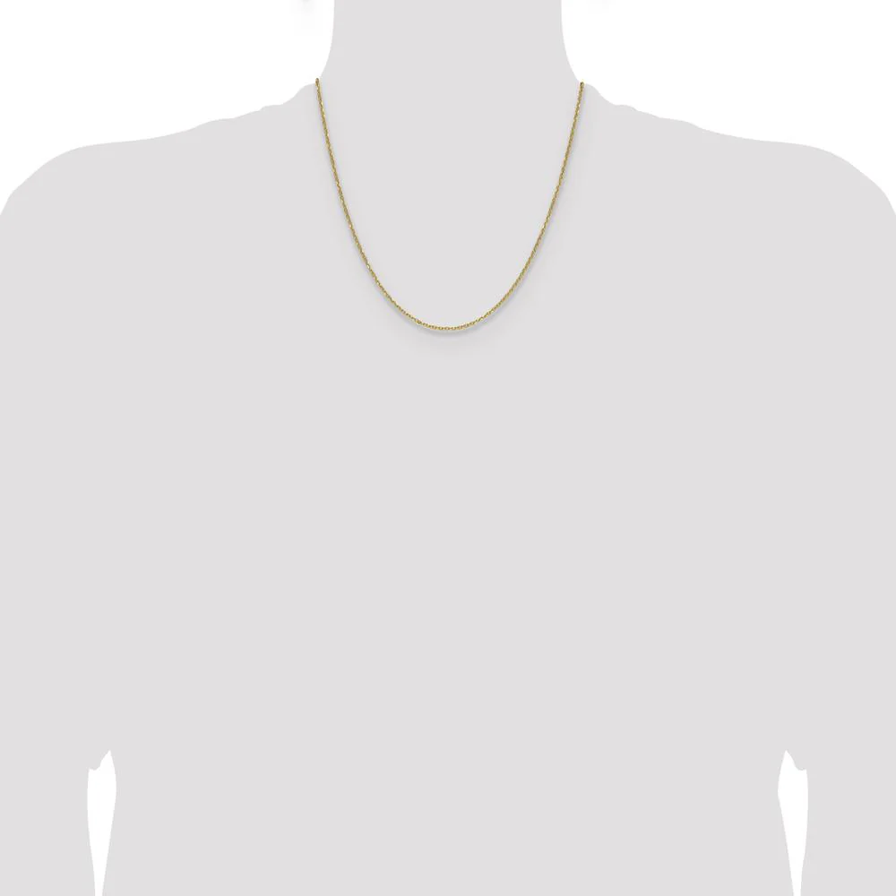 14K Yellow Gold 20" Diamond-Cut Forzantine Cable Chain - 1.4mm Width by Oro Pregiato - Image 4