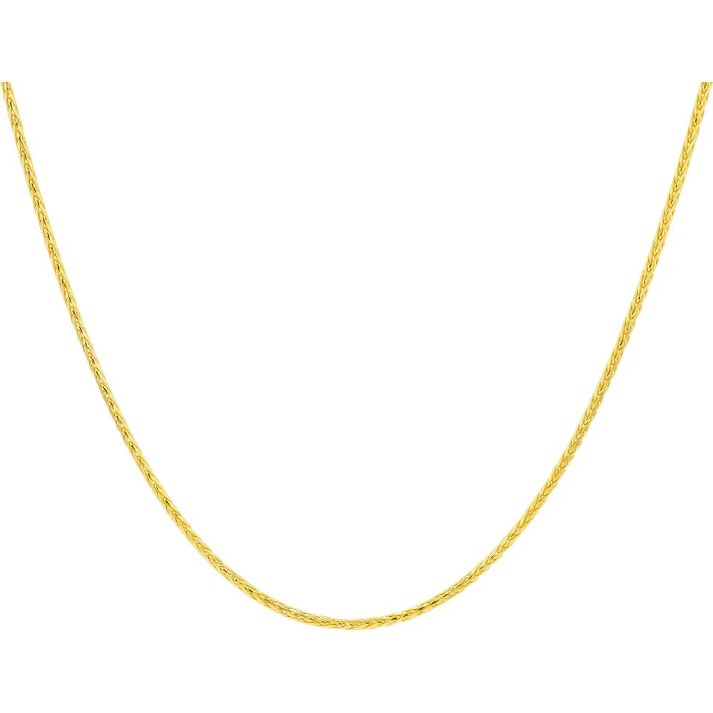 14K Yellow Gold 22" Wheat Chain Necklace - 5.50 Gram Total Weight
