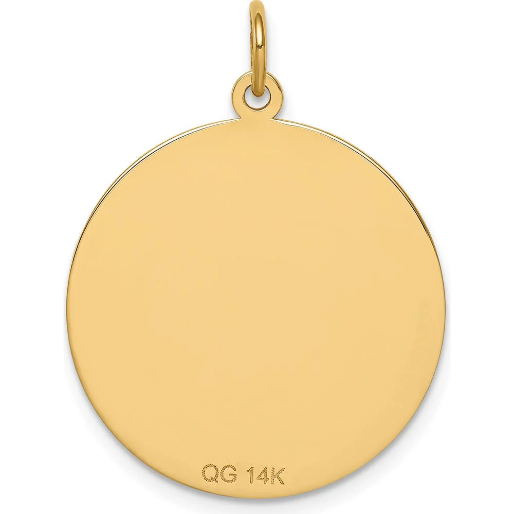 14K Yellow Gold 22mm Medical Alert Pendant with Polished Finish by Oro Pregiato - Image 4
