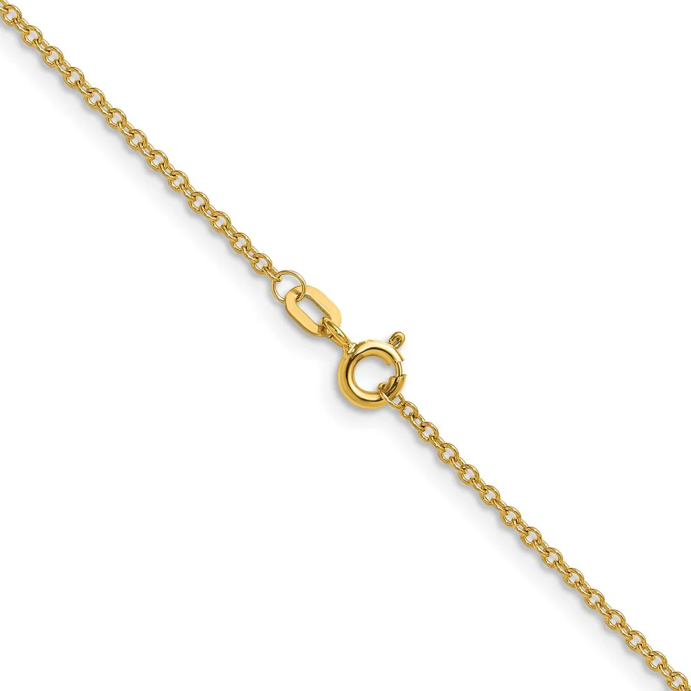 14K Yellow Gold 24" 1.5mm Cable Chain Necklace with Lobster Clasp by Oro Pregiato - Image 3