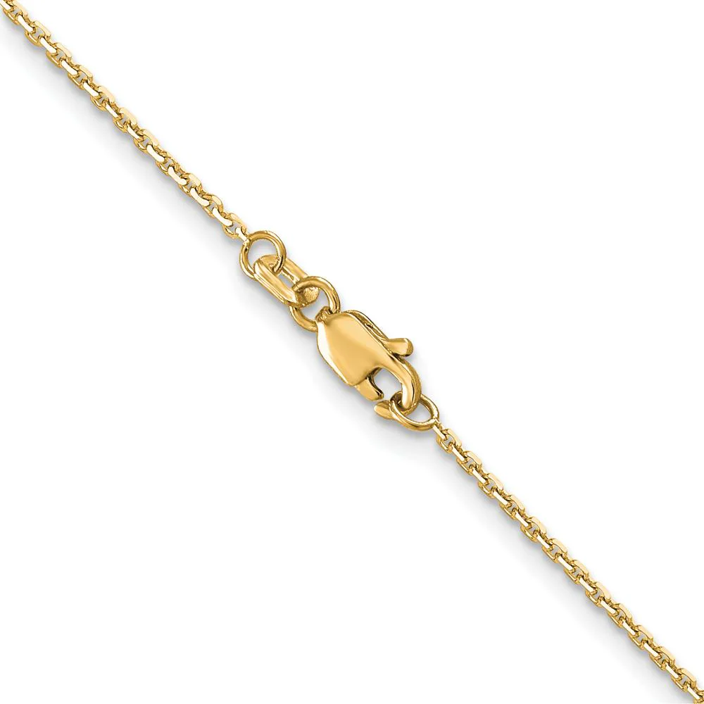 14K Yellow Gold 24" Diamond-Cut Cable Chain Necklace by Oro Pregiato - Image 3