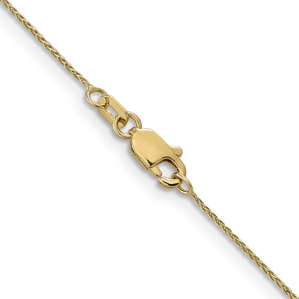 14K Yellow Gold 30" Diamond-Cut Spiga Chain Necklace with Lobster Clasp by Oro Pregiato - Image 3