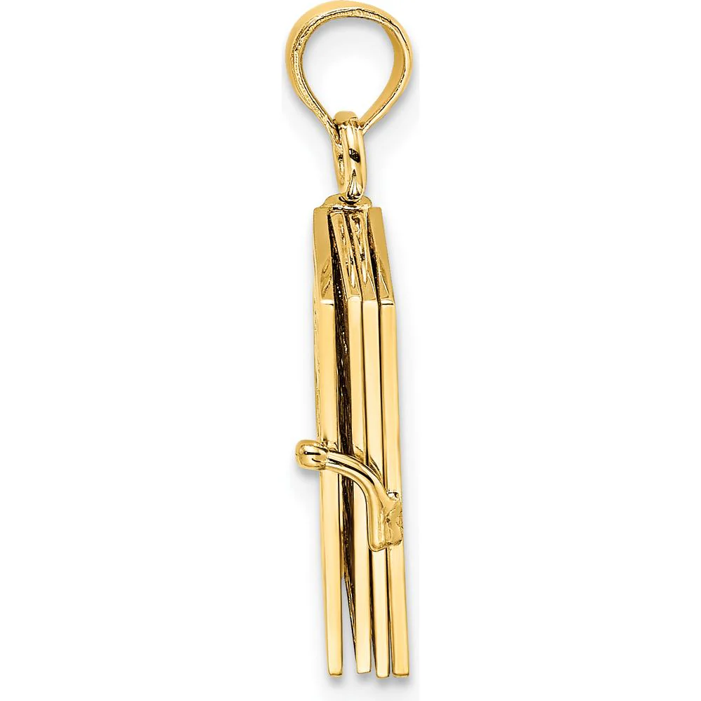 14K Yellow Gold 3D Movable Pages Hebrew The Ten Commandments Pendant by Oro Pregiato - Image 2