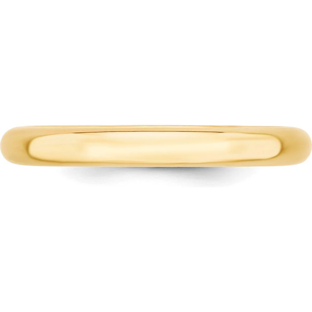 14K Yellow Gold 3mm Comfort Fit Wedding Band Size 11 - Classic Domed Design by Luciano & Cie - Image 3