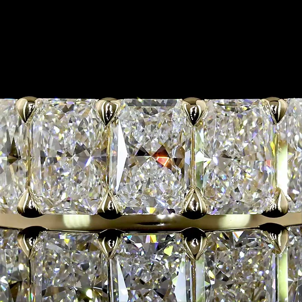 14K Yellow Gold 5-Stone Eternity Band with Radiant Cut Lab-Grown Diamonds - 1.00 Carat Total Weight, E-F Color VS Clarity - Covaloro Fine Jewelry - Image 2