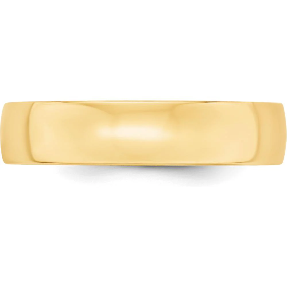 14K Yellow Gold 5mm Lightweight Comfort Fit Wedding Band - Size 9 by Luciano & Cie - Image 2