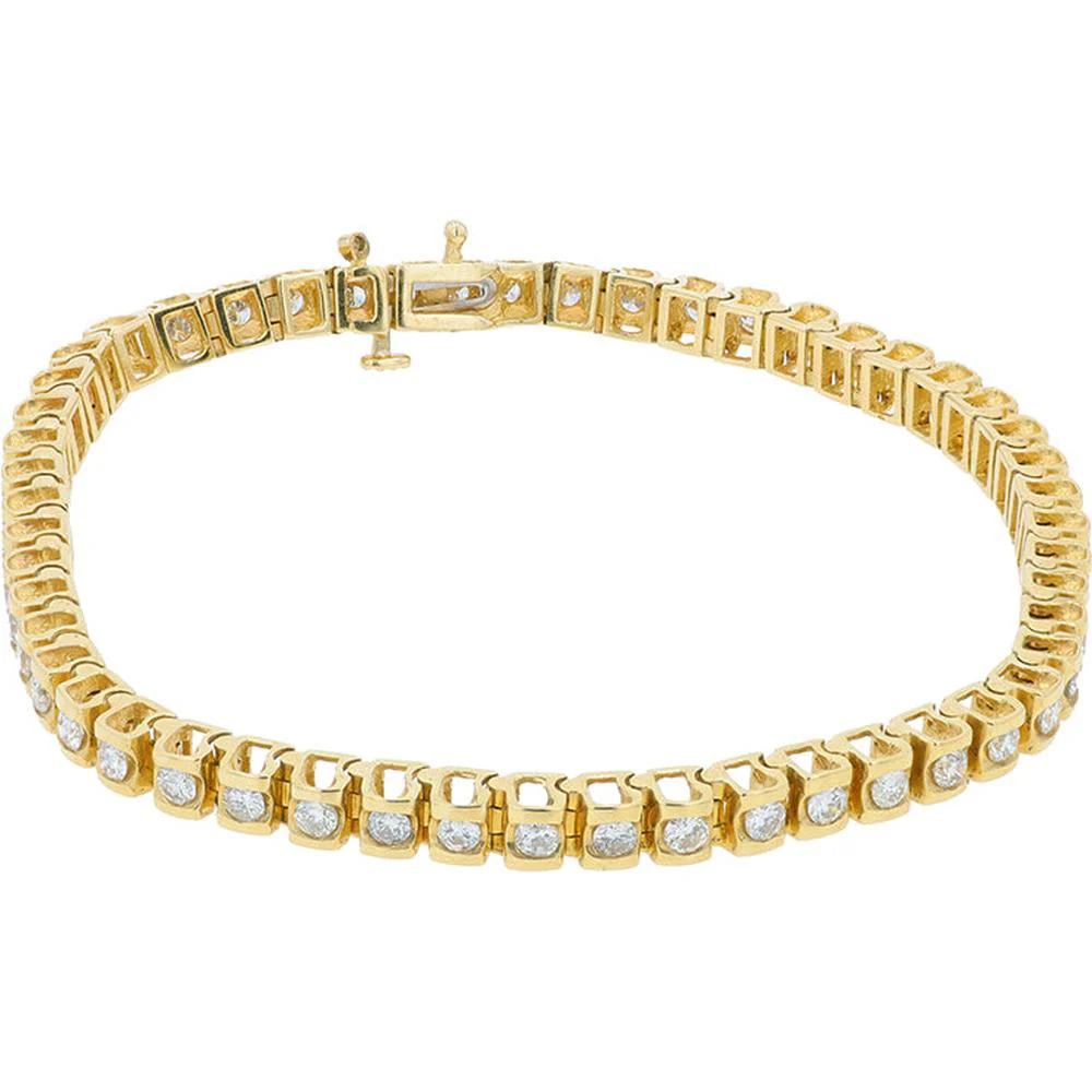 14K Yellow Gold 7.25" Diamond Tennis Bracelet - 2.00 Carat Total Diamond Weight - Image 2