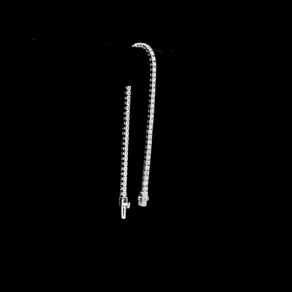 14K Yellow Gold 7.25" Tennis Bracelet with 67 Prong Set Round Brilliant Cut Lab Diamonds - 3.19 Total Carat Weight - Covaloro Fine Jewelry - Image 3